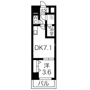 メルベージュナンバサウスIIの間取り図