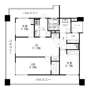 セレッソコート岸和田ザ・グランベイ(901号)の間取り図