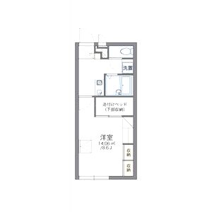 レオパレスコンフォート安倉の間取り図
