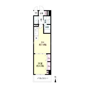 パークフラッツ新大阪の間取り図