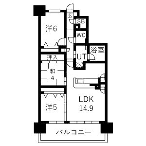 アルファステイツ西明石駅の間取り図