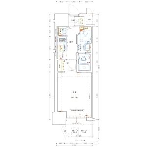 エステムコート南堀江III CHURAの間取り図