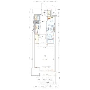 エステムコート南堀江III CHURAの間取り図