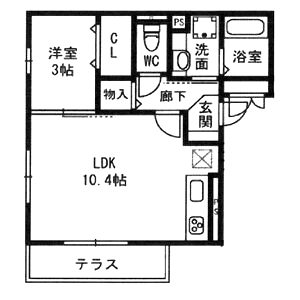ラ メゾン ピック和泉中央の間取り図