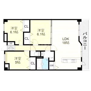 シャトー桃山台の間取り図