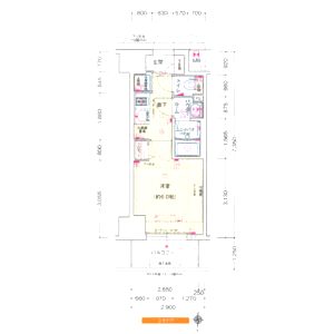 ララプレイス阿波座駅前フェリオの間取り図