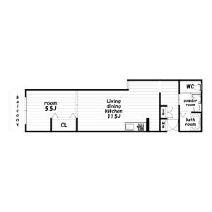 WindBell天下茶屋の間取り図