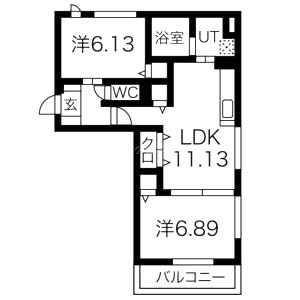 セジュール西大路三条の間取り図