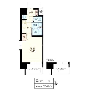 スプランディッド天王寺IIIの間取り図
