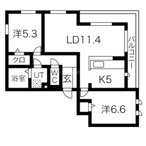 エール デュ ボヌールの間取り図