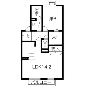 QUATRE FEUILLES向日町の間取り図