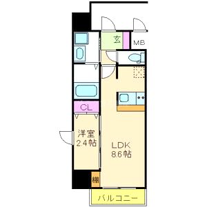 ONLYONE天六(オンリーワンテンロク)の間取り図