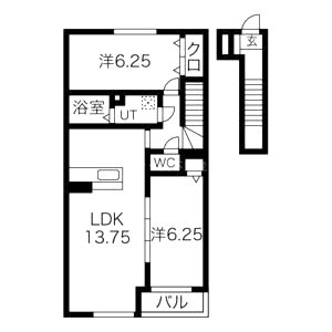 D1の間取り図