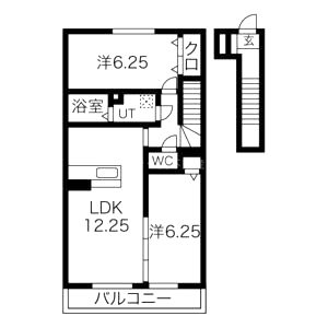 D1の間取り図