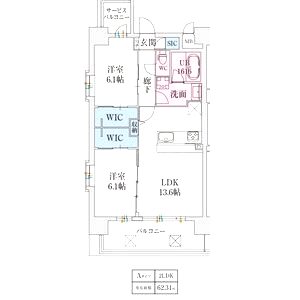 スプランディッド難波VII(セブン)の間取り図