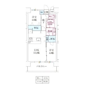 スプランディッド難波VII(セブン)の間取り図