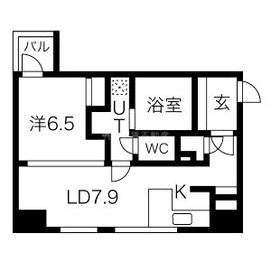 W.O.B.NISHIUMEDAの間取り図