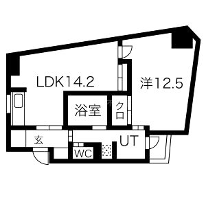 W.O.B.NISHIUMEDAの間取り図