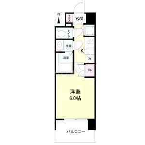 エス・キュート梅田東の間取り図