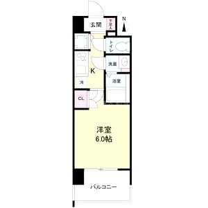 エス・キュート梅田東の間取り図
