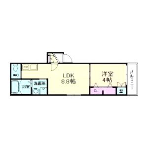 F asecia 尼崎の間取り図