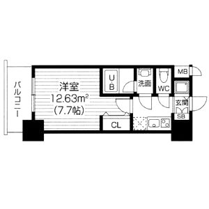 S-RESIDENCE福島Luxeの間取り図