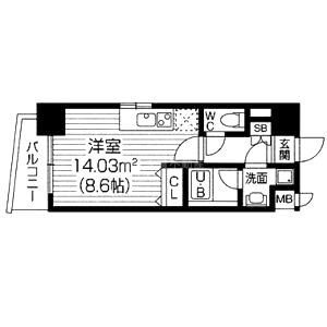 S-RESIDENCE福島Luxeの間取り図