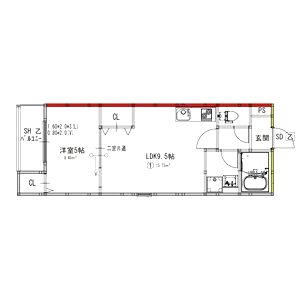 EIJU三津屋中(イタンジ最新)の間取り図