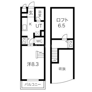 ハンズレジデンス二条の間取り図