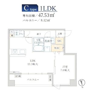 ル・モベイ天神橋の間取り図