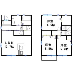 プロスペリテ丸塚の間取り図