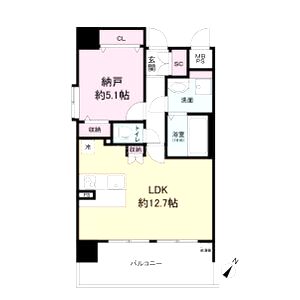 スプランディッド中之島WESTの間取り図