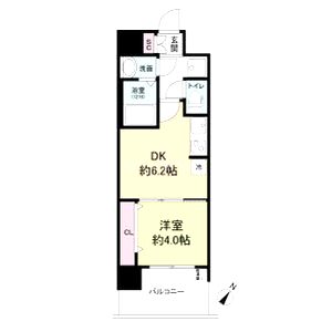 スプランディッド中之島WESTの間取り図