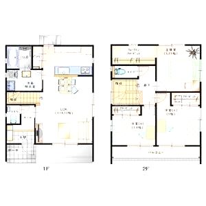 口里貸家12号地の間取り図