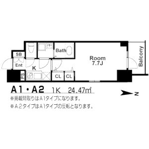 エスリード本町レジデンスの間取り図