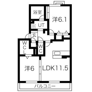 セレッソ御室の間取り図
