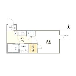 ウェルスクエア京都西陣WESTの間取り図