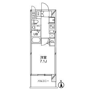 エグゼ天神橋の間取り図