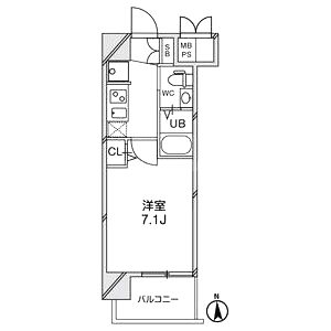 エグゼ天神橋の間取り図