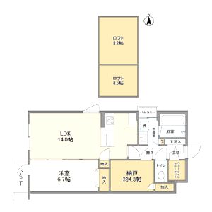 カーサ壬生寺道の間取り図
