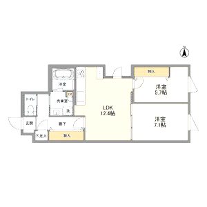 カーサ壬生寺道の間取り図