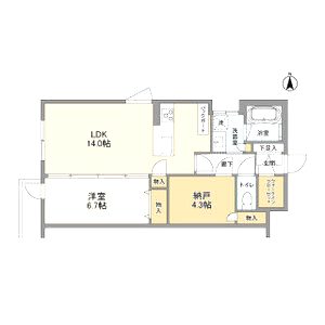 カーサ壬生寺道の間取り図