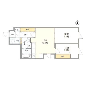 カーサ壬生寺道の間取り図