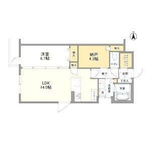 カーサ壬生寺道の間取り図