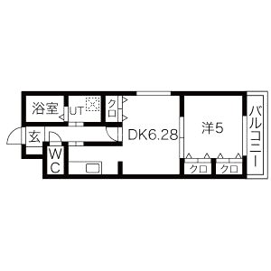 アヴァンス深江橋Bの間取り図