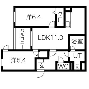アメニティー・ノースの間取り図