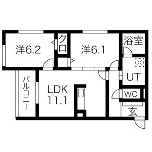 アメニティー・ノースの間取り図