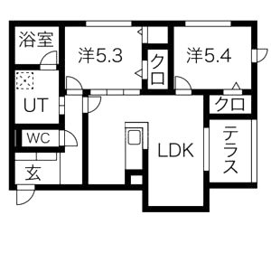 アメニティー・ノースの間取り図