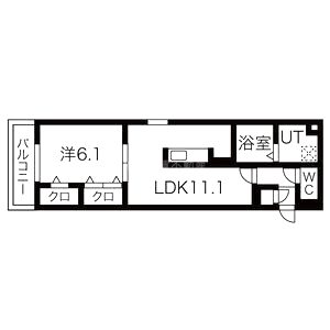 D-ROOM西大路九条の間取り図