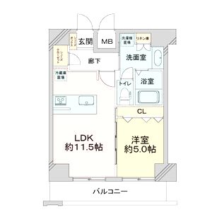 Dimus新大阪の間取り図